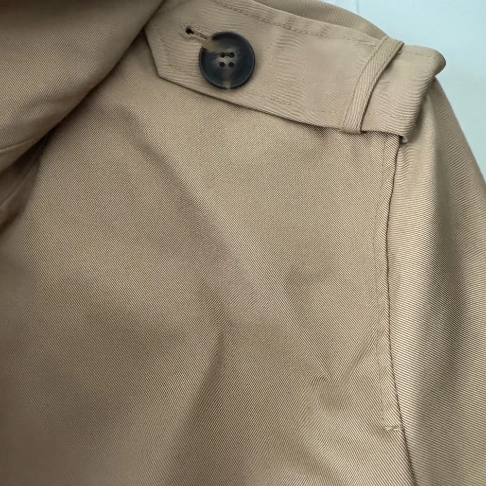 H&M Tan Double-Breasted Trench Coat - Picture 3 of 5